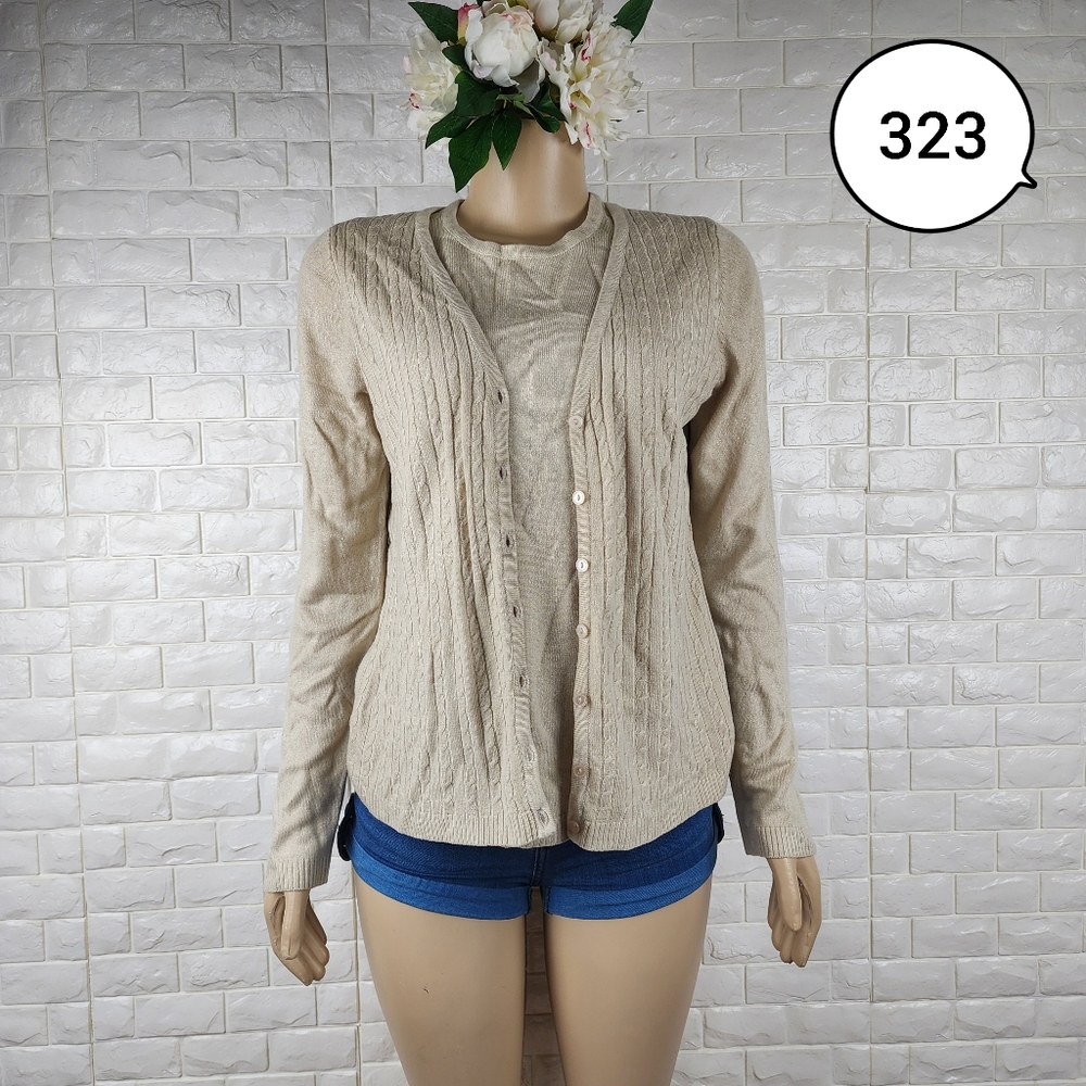 white stag medi beige 2 in 1 cardigan ( 5 for $20 )